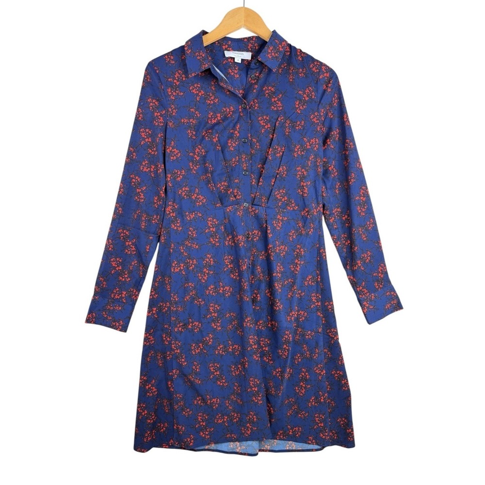 Thakoon Collective Women's Blue Floral Shirt Dress Size 4 US $330